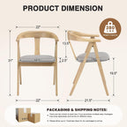HNY Wooden Folding Chair with Cushion Set of 2, Chenille Foldable Dining Chairs Lightweight Folding Event Chair, Portable Space-Saving Accent Chair for Kitchen Dining Living Room Small Spaces, Grey