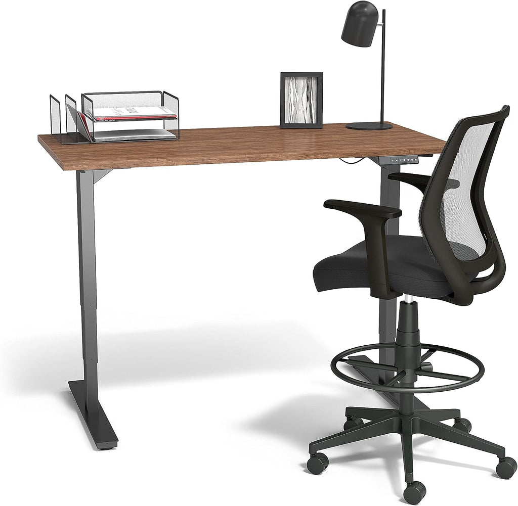 Staples Drafting Stool, Mesh, Ergonomic, Adjustable Height, Swivel, Black