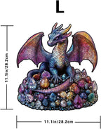 Wooden Puzzle for Adults, Rainbow Dragon Jigsaw Puzzles,Unique Irregular Shaped, Medium Difficulty&Stress Relief Puzzles, Ideal Holiday and Housewarming Gift for Home Deco (L-11 * 11 INCH 250PCS)