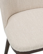 Upholstered Dining Chairs Set of 4 - Modern Dining Room Chairs, Mid-Back Restaurant Kitchen Chairs with Wooden Legs, Beige
