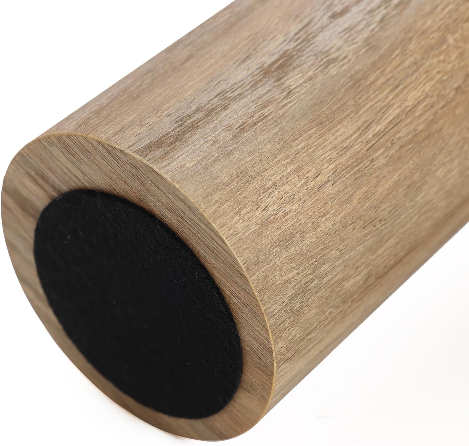 LuxenHome Round Side Table, 19" Tall End Table with 3 Pillar Legs, Modern Farmhouse Dark Oak Finish Wooden Couch Side Tables, Accent Table for Living Room, Bedroom