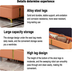 Entrance shoe-changing stool with storage space, living room storage stool with gold cabinet legs, footstool for bedroom bed end, with solid wood frame, suitable for corridor, bedroom, etc. ( Color :