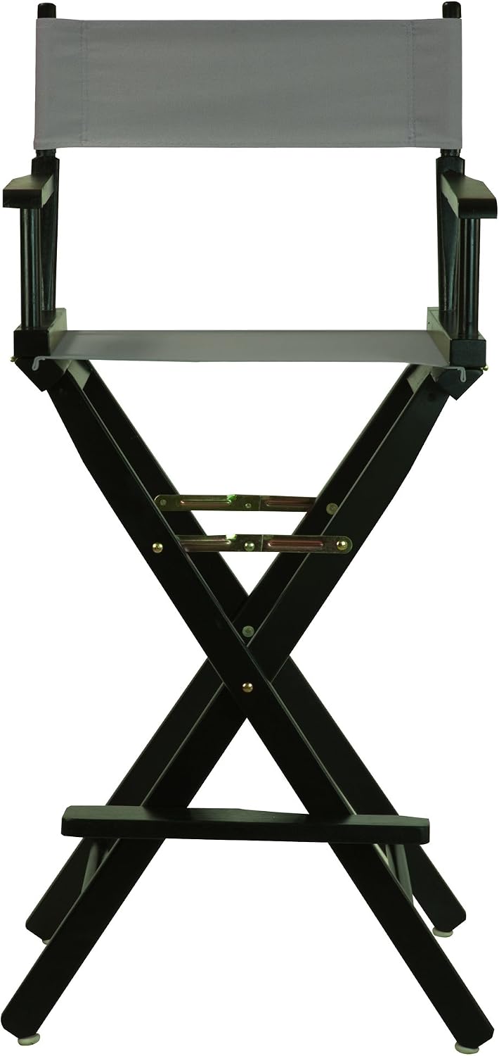 Casual Home 230-02/021-18 30" Director's Chair Black Frame-with Grey Canvas, Bar Height