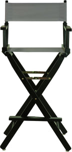 Casual Home 230-02/021-18 30" Director's Chair Black Frame-with Grey Canvas, Bar Height