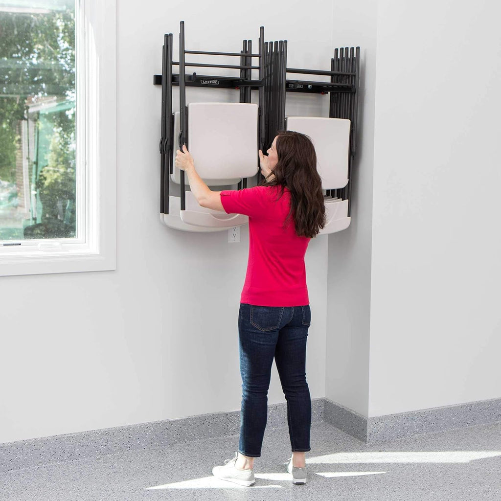 LIFETIME 80719 Wall Mounted Chair Rack Black