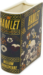 Steel Mill & Co Original Large Book-Shaped Decorative Vase, Ceramic Vases for Home Decor, Cute Bookshelf Decor, Unique Vase for Book Lovers, Hamlet