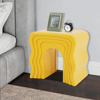 Heavy Duty End Table, 300KG Capacity Creative Coffee Table for Living Room Bedroom, Nightstand Compact Lightweight Design with Stable Base, 3 Color Options (Ginger Color)