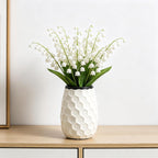 Hosley 7.5” Metal Honeycomb Vase – Decorative Modern Textured Flower Vase for Dried Floral Arrangements, Centerpieces, Tabletop Decor for Home, Wedding, Office