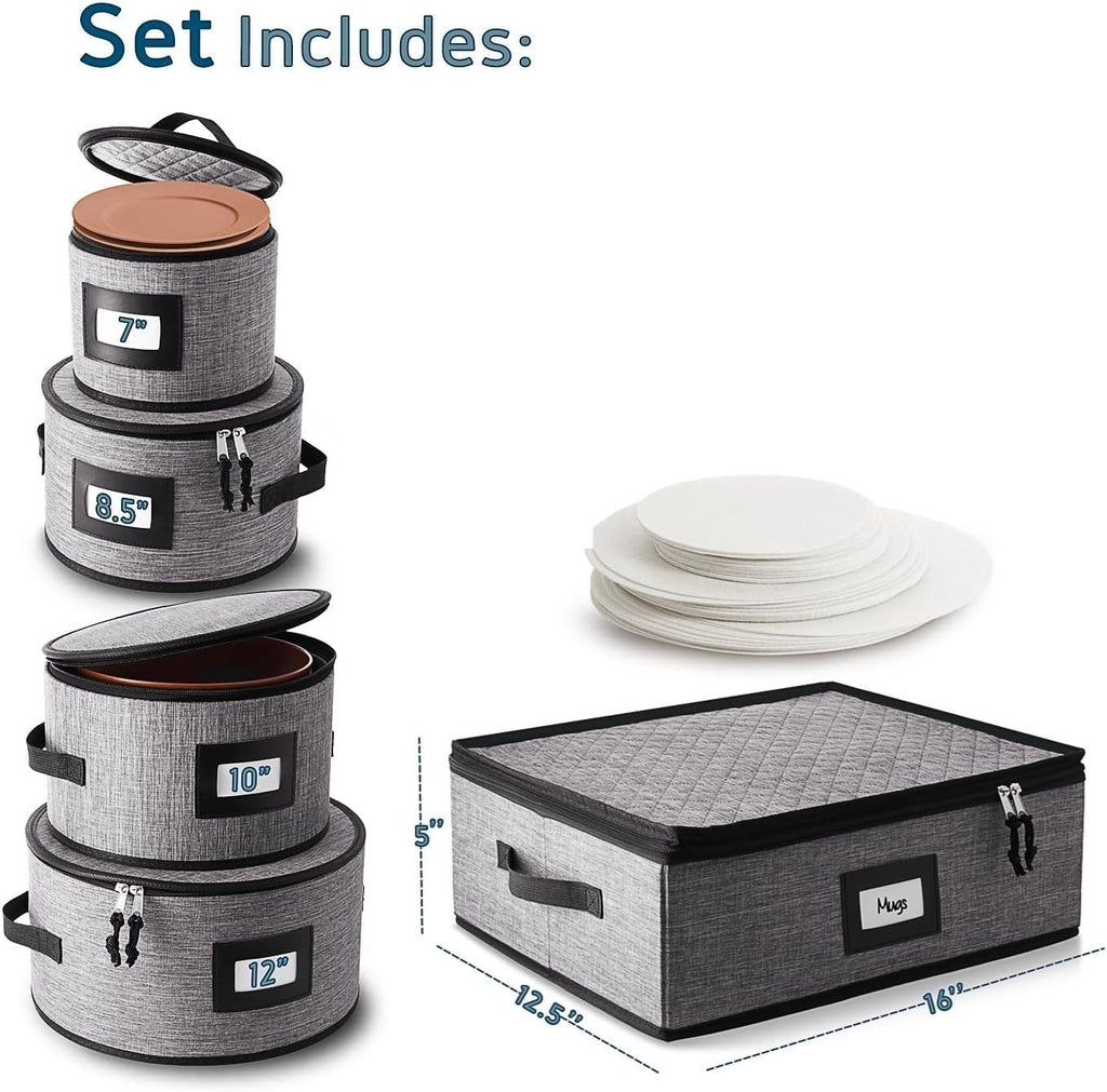 Dinnerware Hard Shell Cover - Set of 5