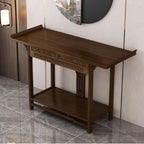 Solid Wood Meditation Table with Storage, Standing Prayer Table, Personal Buddhist Altar and Offering Cabinet