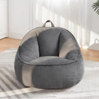 HUGHEAVEN Bean Bag Chair for Kids, Small Kids Bean Bag Chair, Cozy Reading Chair & Stuffed Floor Sofa, Soft Bean Bag Seat for Boys and Girls, Floor Chair for Gaming, Reading, Lounging & TV, Grey