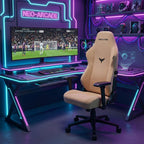 Gaming Chair - High Back Ergonomic Computer Chair with Lumbar Support, Video Game Chair-4D Adjustable Armrests,170° Reclining & 320lb Capacity,Fabric,Desert Yellow