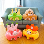 Baby Seat for Babies 3 Months & Up, Sit Me Up Floor Seat for Infants, Cartoon Back Head Support Sitting Infant Sofa, Toddler Plush Animal Shaped Learning Sitting Up Chair (Cow)