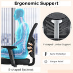 Giantex Drafting Chair, Tall Office Chair with Adjustable Armrests & Footrest Ring, Ergonomic Computer Standing Desk Chair with Lumbar Support for Counter Height Desk, Home Office