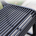 Patio Benches for Outdoors Park Outdoor Bench Square Community Double Backrest Iron Leisure Seat Garden Benches for Outdoors