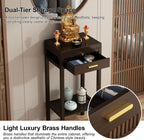 Wooden Meditation Altar Table, Design for Home Use, Tiered Display Shelves, Chinese-Style Cabinet Altar, for Home Shrines Ancestral Halls Temples(30cm/11.8in)