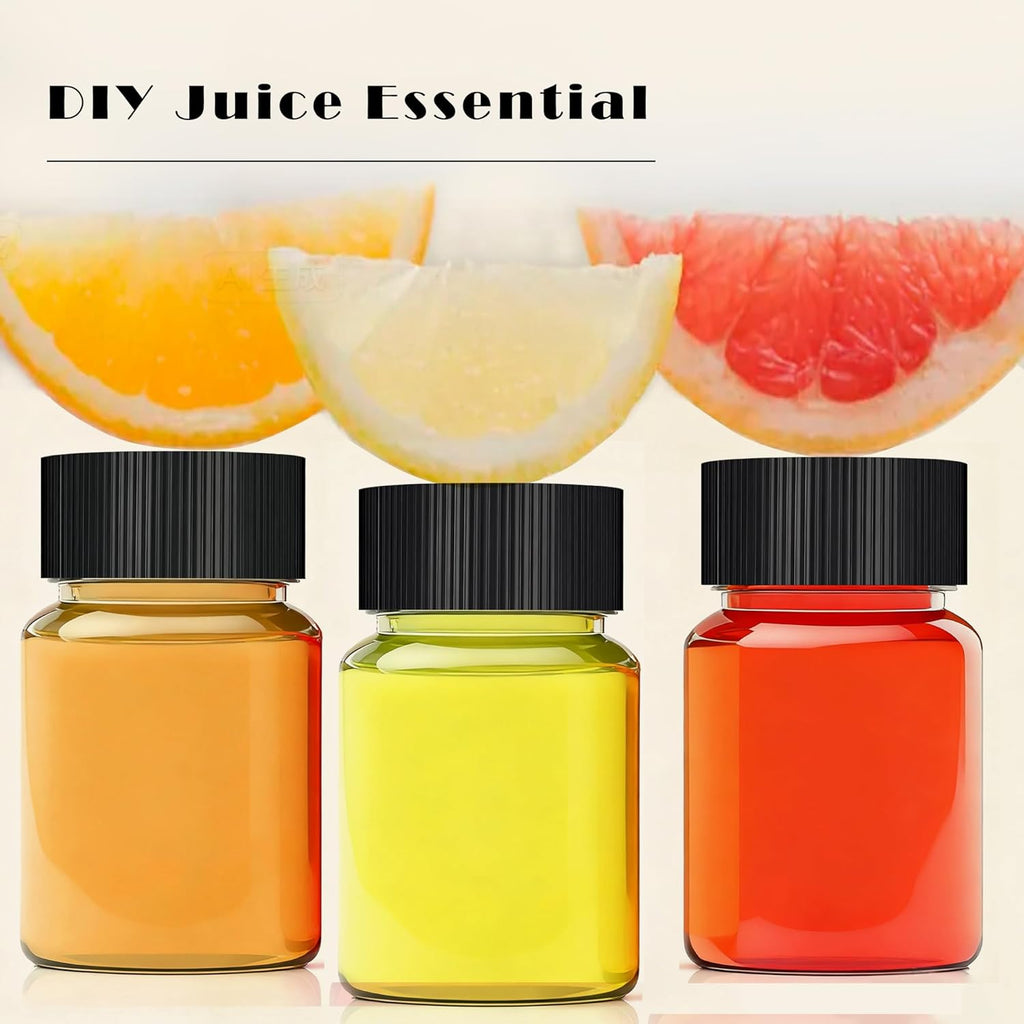 YZXODN 25 Pack 2 oz Plastic Shot Bottles, Wide Mouth Containers with Caps for Ginger, Juice, Liquids, Samples, Reusable Small Empty Travel Bottles for Independence Day DIY, Weddings, Parties