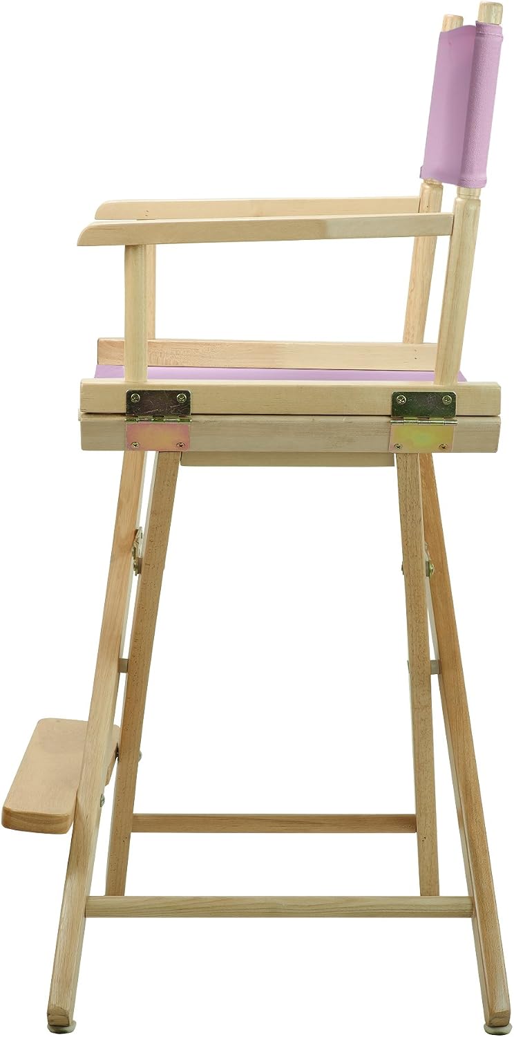 Casual Home 220-00/021-22 Director Chair 24" - Counter Height Natural Frame/Pink Canvas