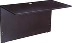 Boss Office Products Holland 71" Executive U-Shape Desk with File Storage Pedestal and Hutch, Mocha