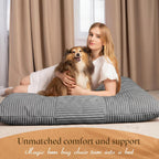 Honeydak 3 in 1 Giant Bean Bag Cover Only(No Filler) Rectangle Stuffed Animal Storage Bean Bag Chair Cover Soft Washable Large Storage Beanbag Adult Plush Toy Clothe Pillow(Light Grey,Rabbit Fur)