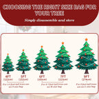 3FT/4FT/4.5 FT Christmas Tree Storage Bag, Heavy Duty Christmas Tree Bag with Reinforced Handles and Dual Zippers Wide Opening, Large Capacity fits for Artificial Christmas Tree, Red