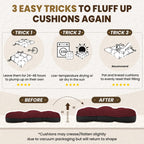downluxe Indoor Chair Cushions for Dining Chairs, Tufted Overstuffed Textured Kitchen Chair Pads with Ties and Non-Slip Backing, 15.5" x 15.5" x 4", Burgundy, 6 Pack