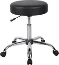 Boss Office Products Antimicrobial Vinyl Medical Spa Stool in Black