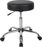 Boss Office Products Antimicrobial Vinyl Medical Spa Stool in Black