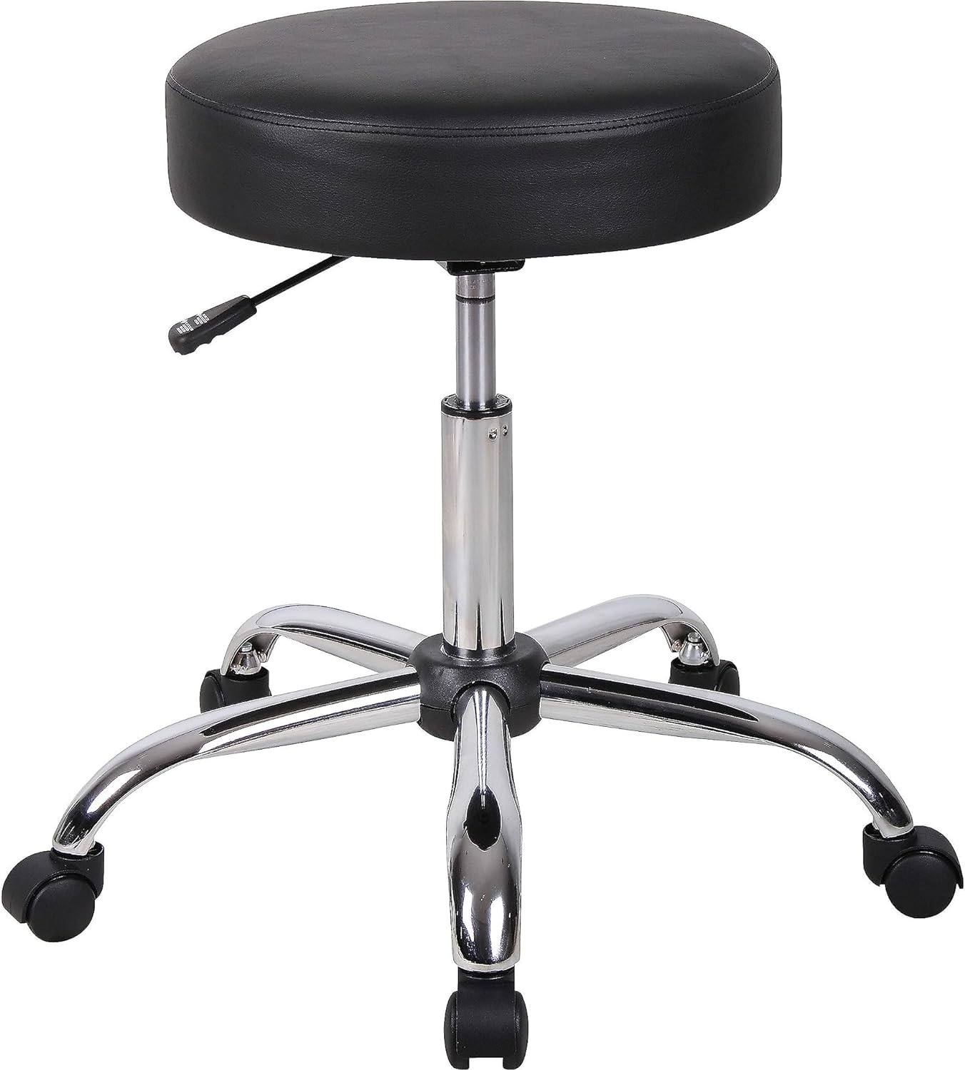 Boss Office Products Antimicrobial Vinyl Medical Spa Stool in Black