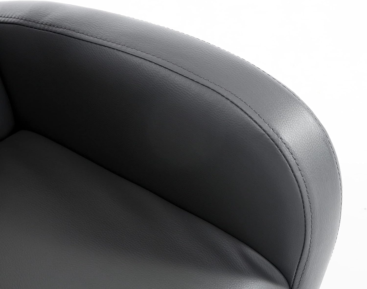 Sofa Rocking Chair with Side Pocket, PU Leather Toddler Armchair for Children Grey