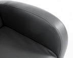 Sofa Rocking Chair with Side Pocket, PU Leather Toddler Armchair for Children Grey