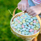 Winlyn 140 Pcs 5 Colors Mini Artificial Easter Eggs Decorative Speckled Eggs Pastel Pink Green Blue Foam Eggs 1" for Spring Easter Basket Nest Decor Bowl Fillers Seasonal Wreath DIY Craft Projects