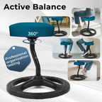 ADHD Chair for Kids, Yoga Chairs for Adults, Wobble Stool Active Flexible Seating Desk Chair with Non-Slip Base and Washable Seat Cover for Stability, Balance, Yoga, Office, School, Classroom