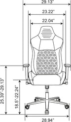 RS Gaming™ Vertex Ergonomic Faux Leather High-Back Gaming Office Chair, Black, BIFMA Compliant