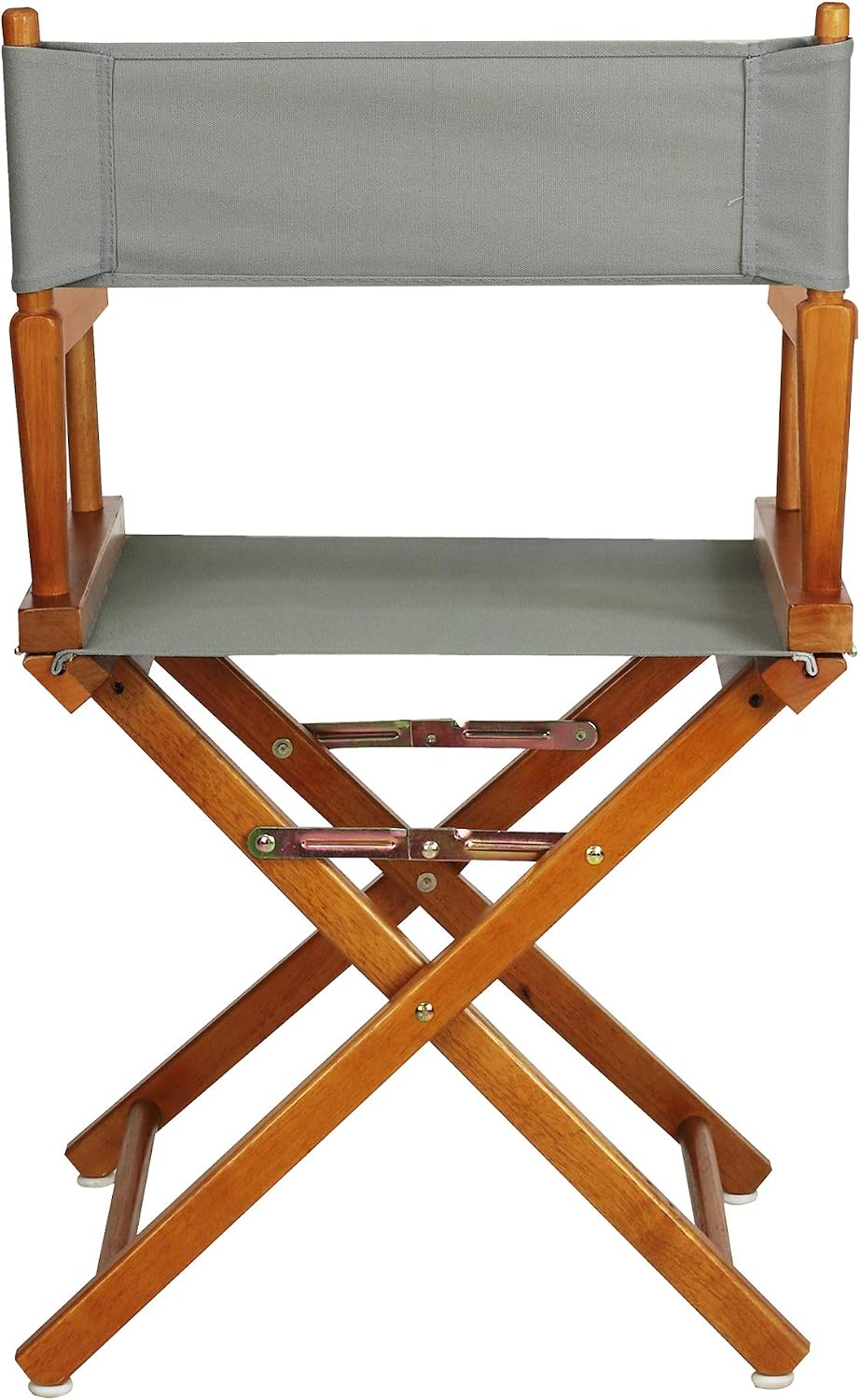 Casual Home 18" Director's Chair Honey Oak Frame with Grey Canvas