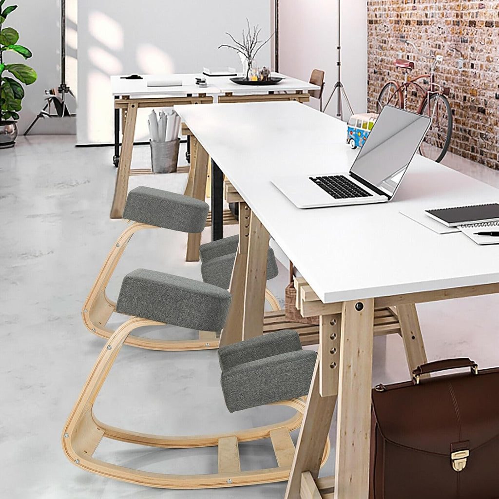 SlickBlue Rocking Kneeling Chair for Office and Home, Ergonomic Desk Stool for Posture Support