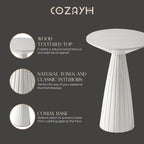 COZAYH Pedestal Small Drink Round Martini Table for Living Rooms or Bedrooms