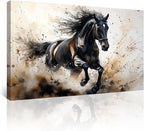 Azatyam Running Horse Wall Art Animal Picture Vintage Western Equestrian Canvas Prints Watercolor Wild Horses Paintings Modern Rustic Room Decor for Living Room Bedroom Bathroom Office 24" x 36"