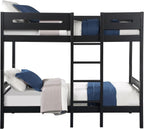Black Twin,Twin Bunk Bed with Ladder