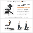 Newtral Standing Mate Chair, 6-in-1 Ergonomic Standing Desk Chair, Adjustable Sit Stand Lean Perch Saddle Stool with Flip Backrest, Dynamic Posture Support & Built-in Anti-Fatigue Design, MT-M-DG