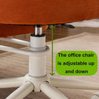 Ergonomic Cross Legged Office Chair with Wheels, 360° Swivel Adjustable Height Meditation Chair, Kneeling Posture Seat with High Back & Lumbar Support for Home Office, Yoga, Study(Orange)