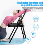 INNOLIFE Foldable Backless Yoga Chair with Resistance Band for Abs & Core, Flexibility and Strength Training and Back Pain Relieving