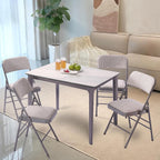 2 Pack Folding Chairs with Fabric Padded Cushion and Back, Commercial Grade Metal Chairs with Comfortable SOFT Fabric Cushion for Home and Office, for Indoor and Outdoor Events (2, White-Fabric)