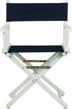 Casual Home 18" Director's Chair White Frame with Navy Canvas