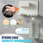 Metal Bedside Wall Shelf, Bedside Floating Shelf Wall Organizer with Detachable Cup Holder, No Drill Wall Mount for Bedroom, Dorm Room Decor, Nightstand Alternative, Bunk Bed Accessories, RV Storage