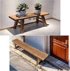 Narrow Bench For Entryway Slim Farmhouse Indoor Wood Rustic Noodle Bench Vintage Dining Table Skinny Hallway Shoe Benchs End Of Bed 19.6/39.3/62.9/70.8 Inch Length For Bedroom & Living Room Kitchen(31