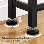 Kitstorack Behind Couch Table, Adjustable Height (4 Levels), 76.9" Long Narrow Console Table with Power Strip (2 AC, USB & USB-C) & Anti-Tip Wall Screws, Slim Sofa Table for Living Room