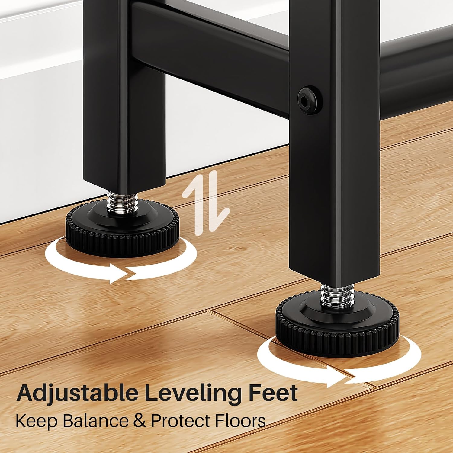 Kitstorack Behind Couch Table, Adjustable Height (4 Levels), 76.9" Long Narrow Console Table with Power Strip (2 AC, USB & USB-C) & Anti-Tip Wall Screws, Slim Sofa Table for Living Room