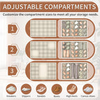 Shoe Organizer for Closet, 2 Pack Shoe Storage Organizer with Wheels and Adjustable Dividers, Stackable Shoe Storage Box with Clear Cover, Foldable Closet Shoe Organizer Fits up to 24-48 Pairs, Beige
