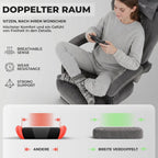 Ergonomic Gaming Chair Video Gamer Chairs Gaming Computer Chairs Gamer Chairs for Adults Massage Lumbar Support Swivel Height Adjustable Headrest Backrest Grey